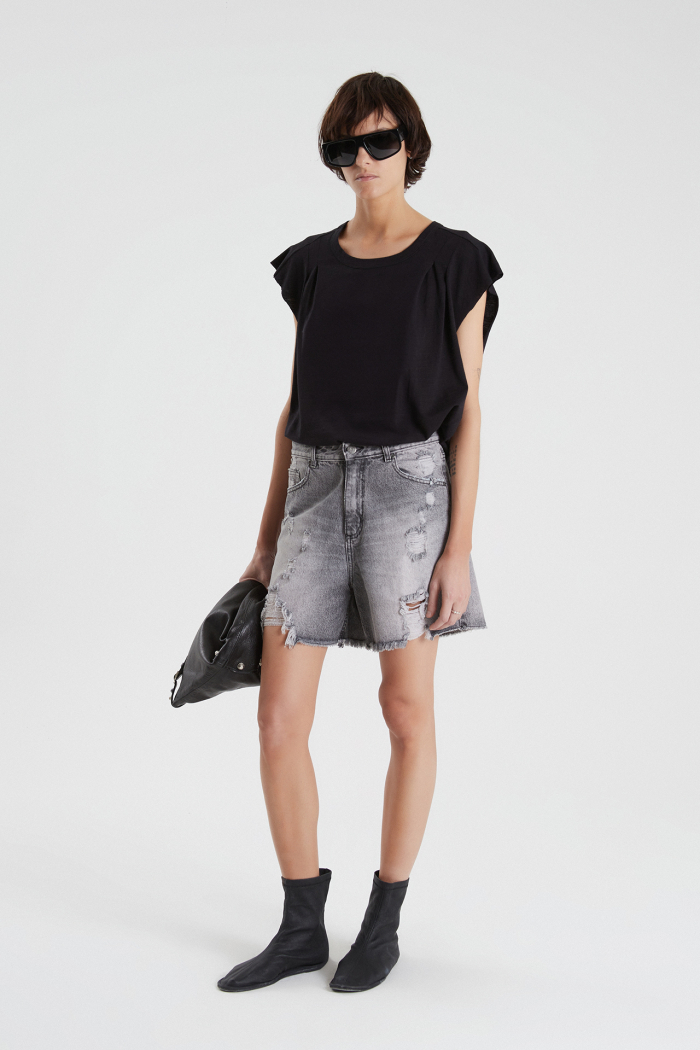 SHORT BOYFRIEND WUTAI GRIS GRIS