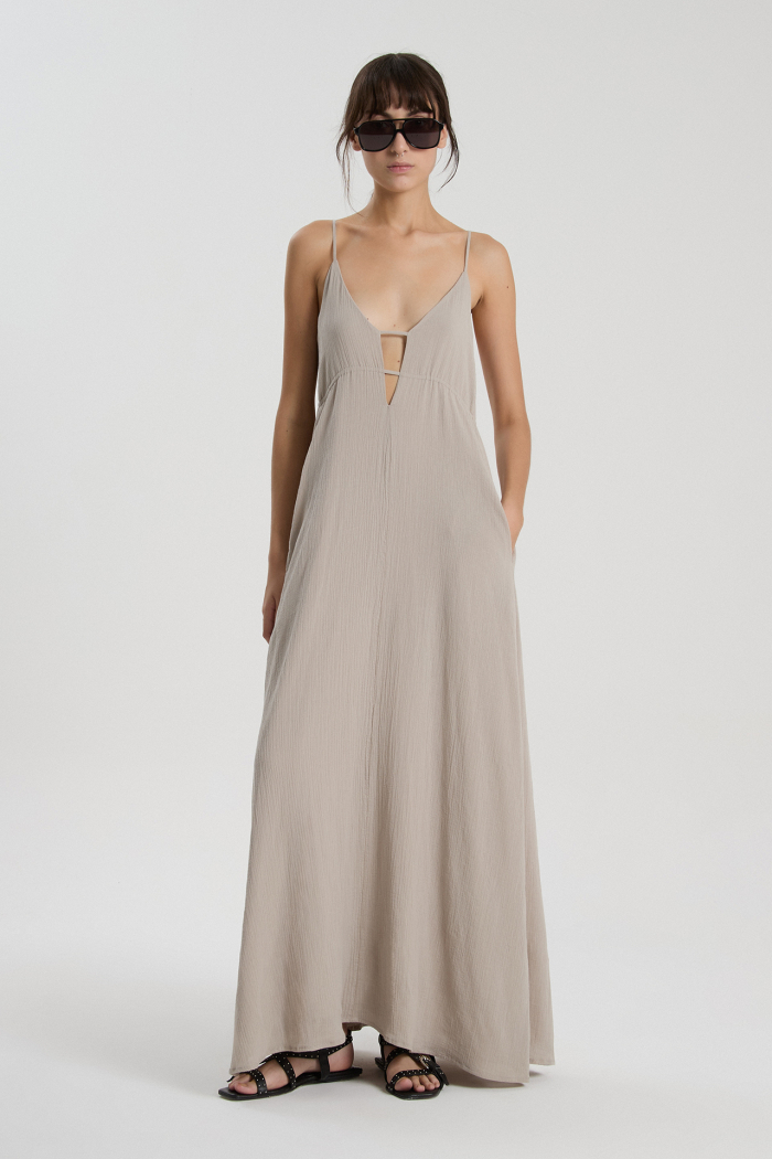 VESTIDO CACHI CEMENTO