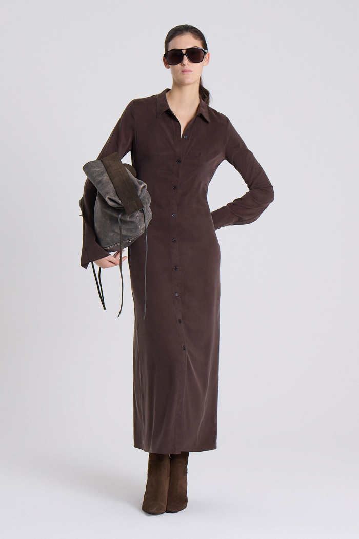 VESTIDO SIRIO MARRON