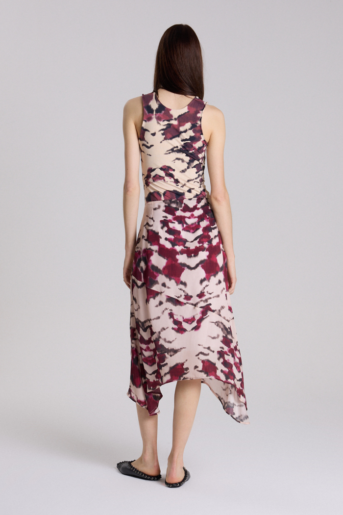POLLERA NELUMBO ESTAMPADO