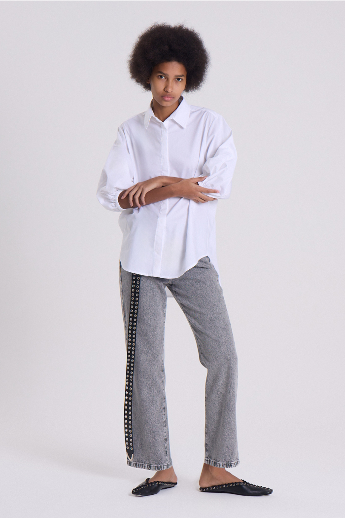 CAMISA CORTA LURIDA BLANCO