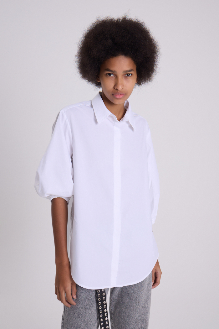 CAMISA CORTA LURIDA BLANCO