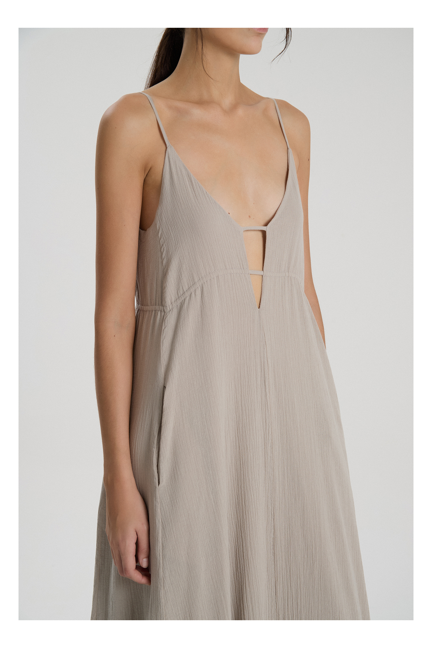 VESTIDO CACHI CEMENTO