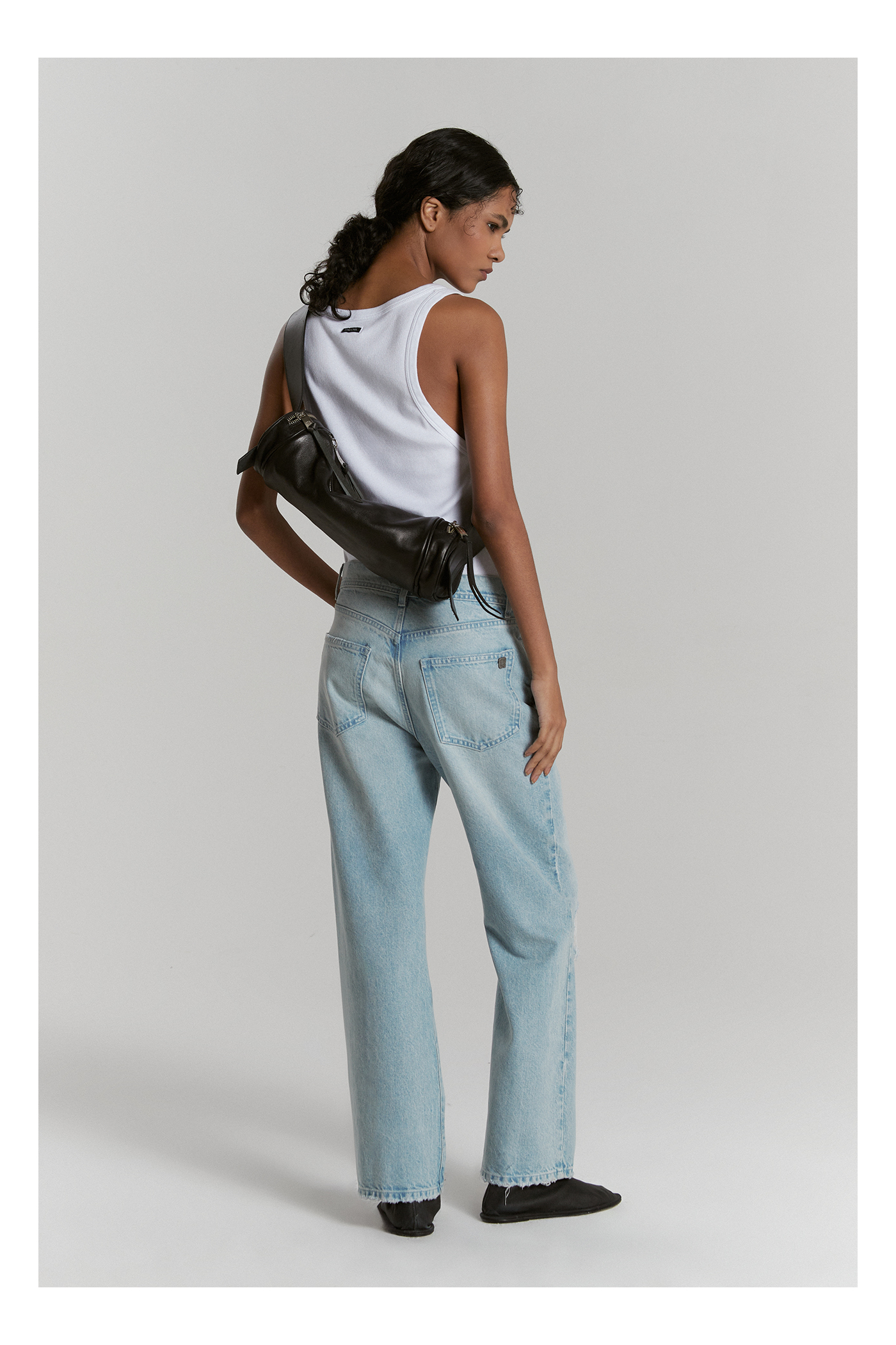 STRAIGHT CROP COLISEO CELESTE