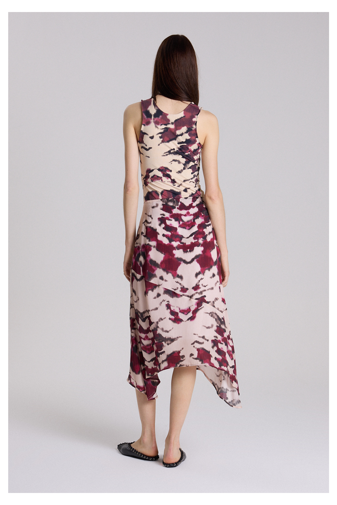 POLLERA NELUMBO ESTAMPADO