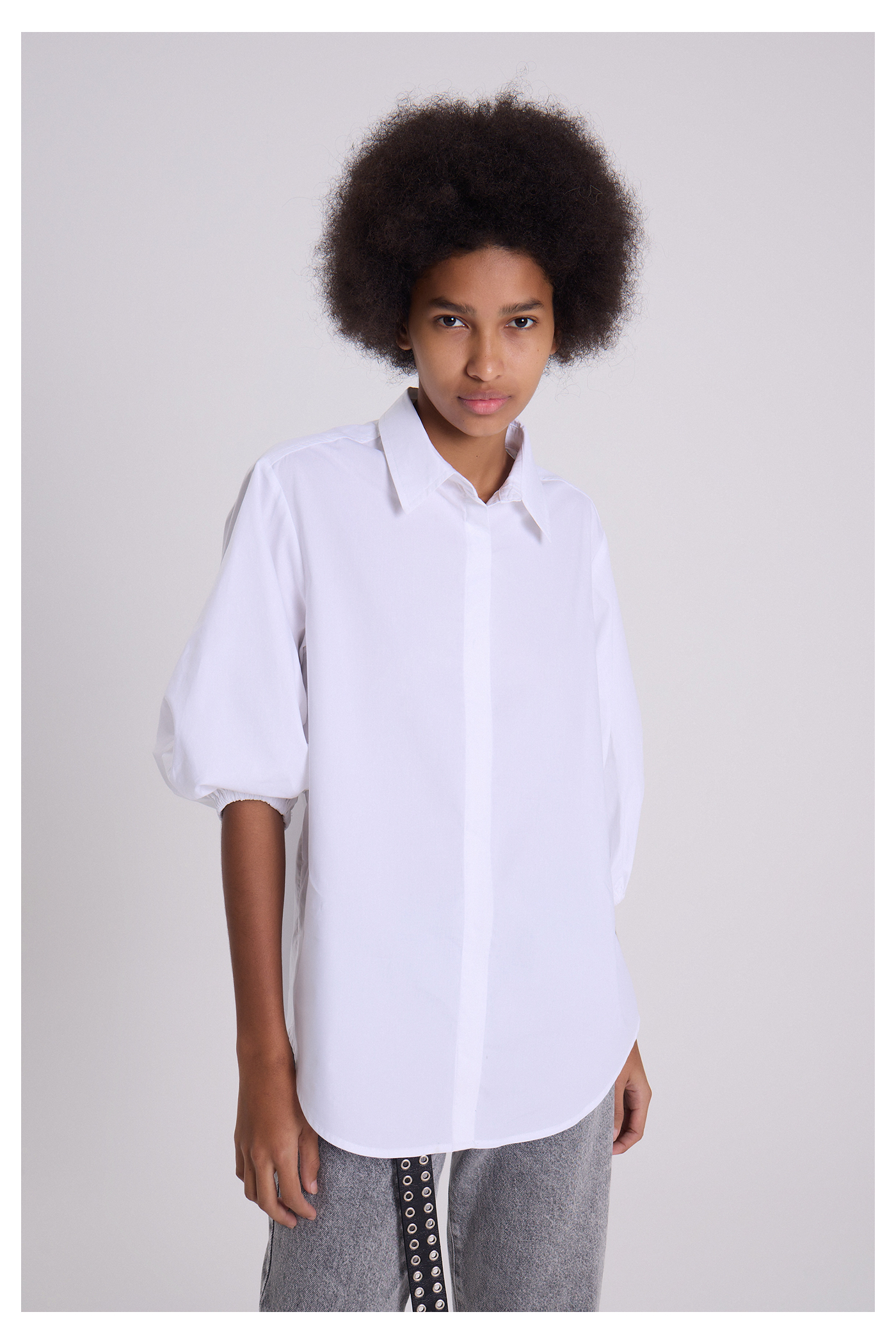 CAMISA CORTA LURIDA BLANCO