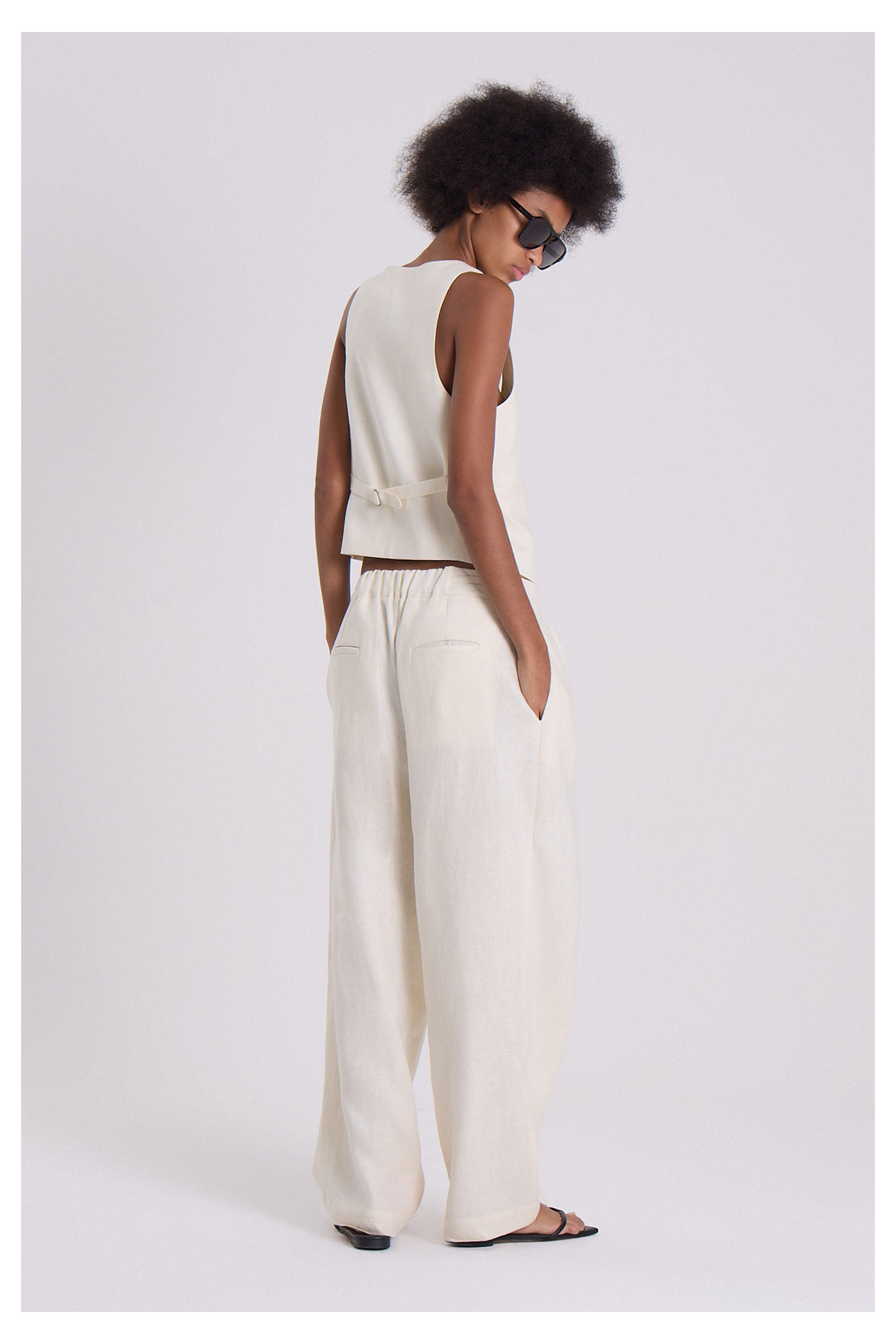 PANTALON ANCHO LUTEA CRUDO