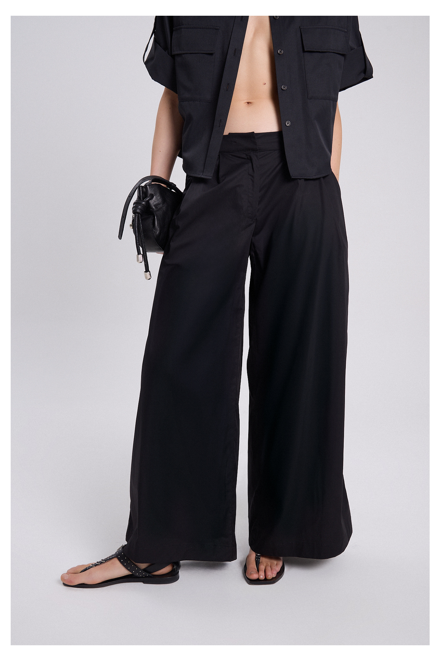 PANTALON ANCHO ANANAS NEGRO